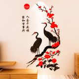  Tranh mica EPeBen dán tường nổi 3d hình chim hạc Vạn Sự Như Ý decor trang trí phòng khách, phòng ngủ, nhà cửa ngày tết 