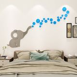  Tranh mica EPeBen dán tường nổi 3d hình chú voi xám thổi bong bóng ngộ nghĩnh decor trang trí mầm non 
