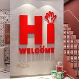  Tranh Mica 3d Dán Tường Chữ Hello Welcome Doremon Trang Trí Cửa Kính, Cửa Hàng, Quán Trà Sữa, Salon, Nail 