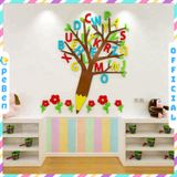  Tranh mica EPeBen dán tường nổi 3d hình cây chữ cái tiếng anh decor trang trí mầm non, phòng cho bé 