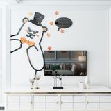  Tranh mica EPeBen dán tường nổi 3d hình gấu lớn lịch lãm Dán Cửa decor trang trí mầm non, phòng cho bé 