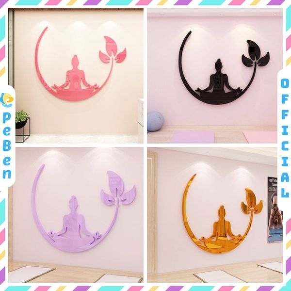  Tranh mica EPeBen dán tường nổi 3d hình thiền yoga decor trang trí phòng tập yoga viện thẩm mỹ 