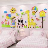  Tranh mica EPeBen dán tường nổi 3d hình cô bé cùng gấu trúc chơi thả diều decor trang trí mầm non, lớp học, mẫu giáo 