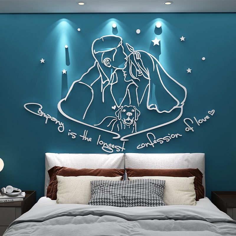  Tranh mica EPeBen dán tường nổi 3d hình Cô Dâu Chú Rể decor trang trí phòng cưới, phòng ngủ, tiệm áo cưới 