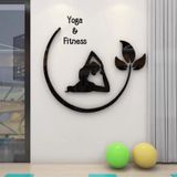  Tranh mica 3d dán tường trang trí phòng tập yoga, thể dục thể thao, shop bán đồ tập 