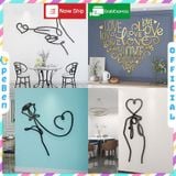 Tranh mica EPeBen dán tường nổi 3d hình love Trái tim cách điệu decor trang trí phòng khách, phòng ngủ, cửa hàng 
