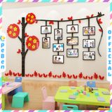  Tranh dán tường mica 3d decor khổ lớn khung ảnh kỷ niệm trang trí mầm non, mẫu giáo, phòng cho bé 