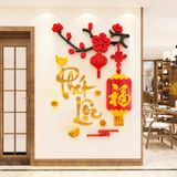  Tranh mica 3d dán tường mẫu tranh chữ Phát Lộc, chữ Phúc, trang trí phòng khách, phòng bếp 