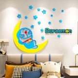  Tranh dán tường mica 3d decor khổ lớn hoạt hình doraremon dễ thương 