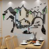  Tranh mica EPeBen dán tường nổi 3d hình tranh mặc thủy decor trang trí quán ăn, nhà hàng, quán nhậu 