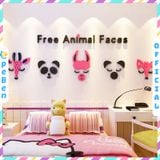  Tranh mica EPeBen dán tường nổi 3d hình hoạt hình mặt thú animal faces phong cách bắc âu trang trí phòng khách, nhà cửa 