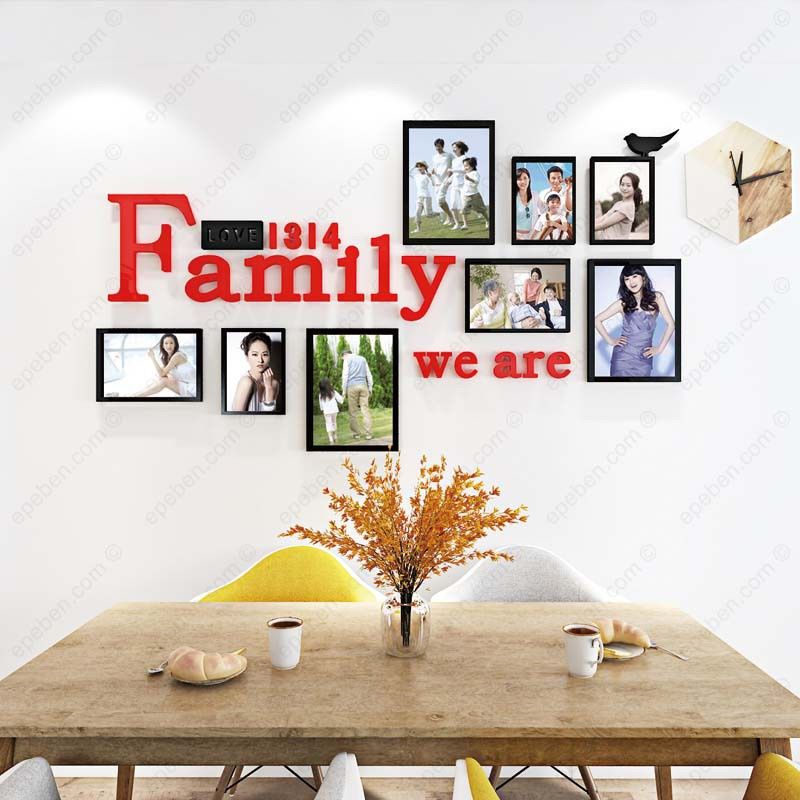  Tranh mica EPeBen dán tường nổi 3d hình khung ảnh chủ đề gia đình family decor trang trí phòng khách, nhà cửa 