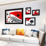  Tranh mica EPeBen dán tường nổi 3d hình cá voi dưới đại dương decor trang trí quán ăn, nhà hàng, phòng ngủ 