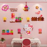  Tranh mica EPeBen dán tường nổi 3d hình không gian nhỏ của hello kitty decor trang trí mầm non, phòng cho bé 
