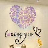  Tranh mica EPeBen dán tường nổi 3d hình i love you trái tim decor trang trí phòng khách, phòng ngủ, phòng cưới 