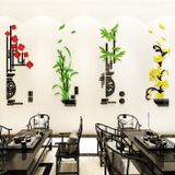  Tranh mica 3d dán tường mẫu tranh Hoa Đào Hoa Cúc Hoa Trúc Hoa Phong Lan, trang trí phòng khách, phòng bếp 