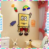  Tranh mica EPeBen dán tường nổi 3d hình spongebob chú bọt biển tinh nghịch decor trang trí mầm non 