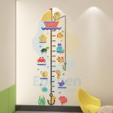  Tranh mica EPeBen dán tường nổi 3d hình Thước đo chiều cao cho bé đo chiều cao giữa đại dương trang trí lớp học, mầm non 