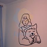  Tranh mica EPeBen dán tường nổi 3d hình tranh cô gái dễ thương decor trang trí, phòng ngủ, phòng cưới 