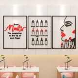  Tranh mica 3d dán tường các mẫu tranh trang trí tiệm nail, làm móng, spa làm đẹp 