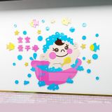  Tranh mica EPeBen dán tường nổi 3d hình Phòng tắm ngộ nghĩnh decor trang trí nhà tắm cho bé (Có Tiếng Việt) 