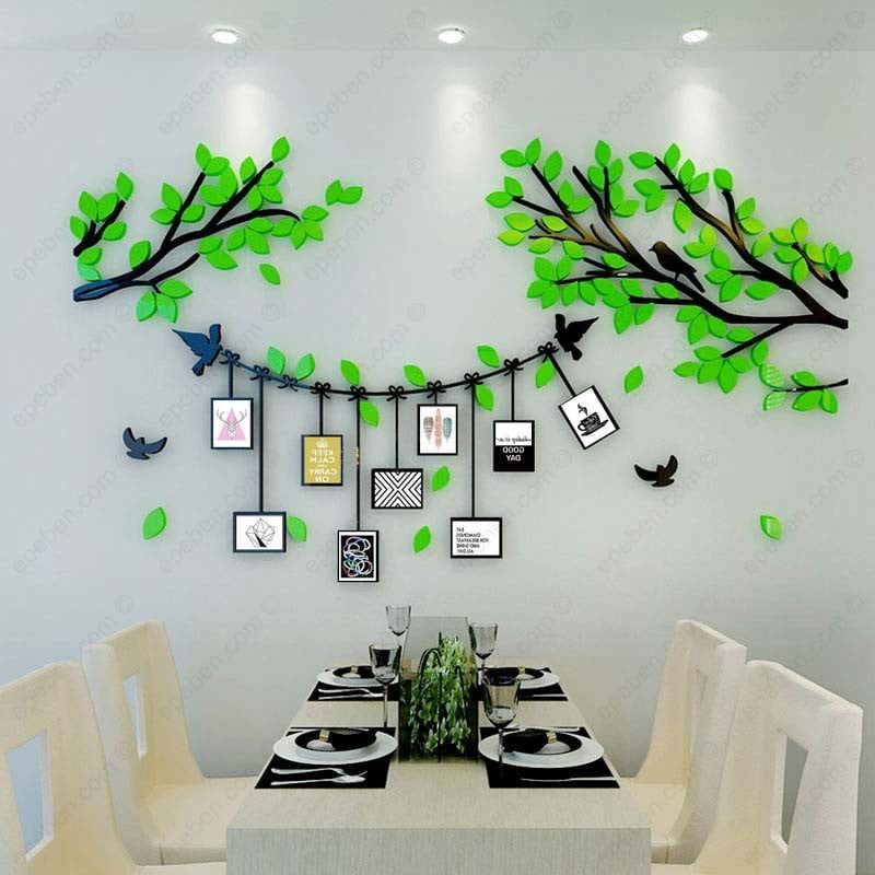  Tranh mica EPeBen dán tường nổi 3d hình vườn ảnh kỷ niệm decor trang trí phòng khách, phòng làm việc 