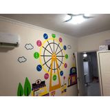  Tranh mica EPeBen dán tường nổi 3d hình vòng quay mặt trời, decor trang trí mầm non, khu vui chơi trẻ 