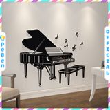  Tranh dán tường mica 3d decor khổ lớn piano trang trí phòng nhạc 