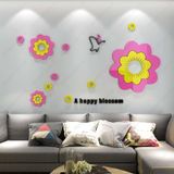  Tranh dán tường mica 3d decor khổ lớn bông hoa nở rộ trang trí phòng khách, phòng ngủ 