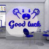  Tranh Mica 3d Dán Tường Chữ Smile Good Luck Sunny day Trang Trí Cửa Kính, Cửa Hàng, Quán Trà Sữa, Salon, Nail 