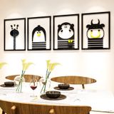  Tranh mica EPeBen dán tường nổi 3d hình khung hoạt hình các con vật dễ thương decor trang trí, phòng cho bé 