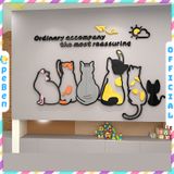  Tranh mica EPeBen dán tường nổi 3d hình Những chú mèo vui nhộn decor trang trí phòng cho bé, quán ăn,, nhà trẻ 