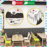  Tranh mica EPeBen dán tường nổi 3d hình Phong cảnh hữu tình decor trang trí phòng khách, cửa hàng 