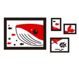  Tranh mica EPeBen dán tường nổi 3d hình cá voi dưới đại dương decor trang trí quán ăn, nhà hàng, phòng ngủ 