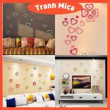  Tranh mica EPeBen dán tường nổi 3d hình hình tròn, trái tim, decor trang trí tường nhà, phòng khách, cửa hàng, quán café 