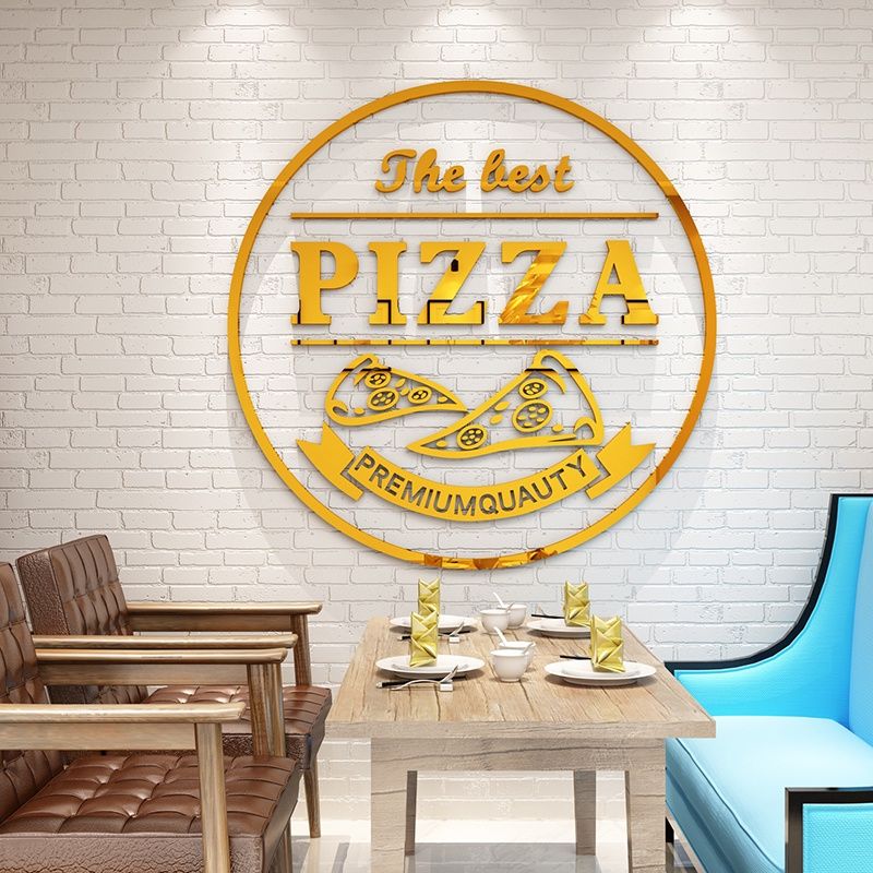  Tranh mica EPeBen dán tường nổi 3d hình miếng bánh pizza trang trí cửa hàng bánh, nhà hàng đồ ăn nhanh, burger, gà rán 
