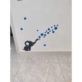  Tranh mica EPeBen dán tường nổi 3d hình chú voi xám thổi bong bóng ngộ nghĩnh decor trang trí mầm non 