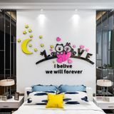 Tranh mica EPeBen dán tường nổi 3d hình bên nhau mãi mãi decor trang trí mầm non, phòng cho bé 
