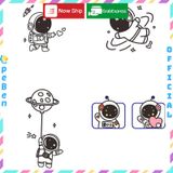  Tranh mica EPeBen dán tường nổi 3d hình Phi hành gia decor trang trí phòng ngủ cho bé, nhà trẻ, cửa hàng 