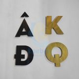  Cao 20/25/30cm font utm neutra chữ mica trang trí dán nổi trên tường cắt theo yêu cầu từ xưởng tranh epeben 
