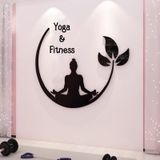  Tranh mica 3d dán tường trang trí phòng tập yoga, thể dục thể thao, shop bán đồ tập 