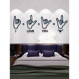  Tranh mica EPeBen dán tường nổi 3d hình bàn tay i love you decor trang trí phòng ngủ, phòng trọ, phòng cưới 