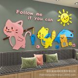  Tranh mica EPeBen dán tường nổi 3d hình Những chú mèo vui nhộn decor trang trí phòng cho bé, quán ăn,, nhà trẻ 