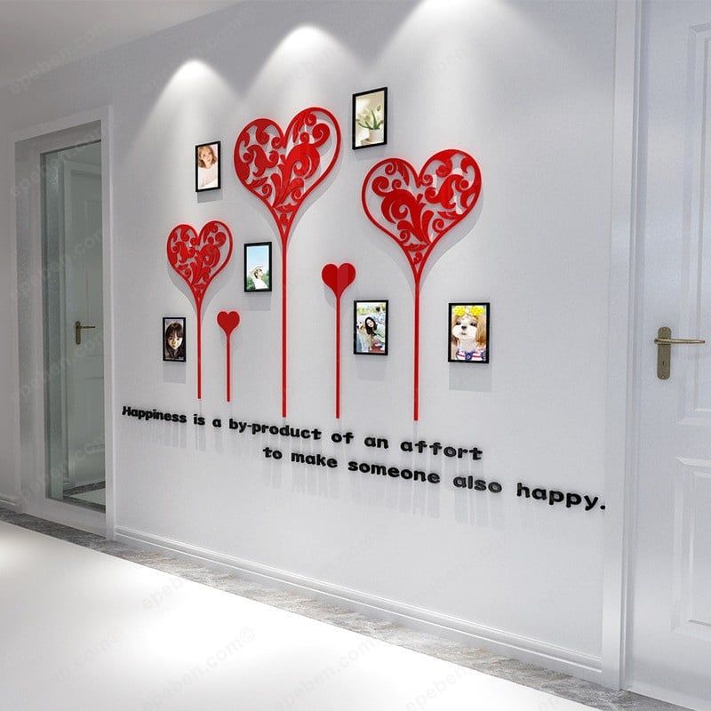  Tranh mica EPeBen dán tường nổi 3d hình khung ảnh yêu thương decor trang trí phòng làm việc, phòng họp 