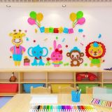  Tranh mica EPeBen dán tường nổi 3d hình welcome Bách thú decor trang trí phòng cho bé, Trường mầm non 