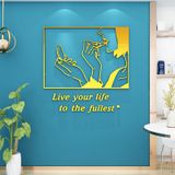  Tranh mica EPeBen dán tường nổi 3d hình Welcome decor trang trí cửa hàng nail, làm móng, tiệm làm đẹp 
