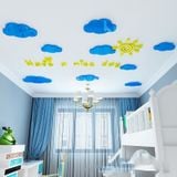  Tranh mica EPeBen dán tường nổi 3d hình Mây và mặt trời decor trang trí phòng cho bé, nhà trẻ, cửa hàng 