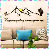  Tranh mica EPeBen dán tường nổi 3d hình ngọn núi cổ vũ tinh thần decor trang trí tường văn phòng công ty, phòng làm việc 