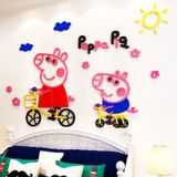  Tranh mica EPeBen dán tường nổi 3d hình hoạt hình cha con nhà heo peppa pepa pig decor trang trí mầm non 