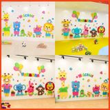 Tranh mica EPeBen dán tường nổi 3d hình welcome Bách thú decor trang trí phòng cho bé, Trường mầm non 
